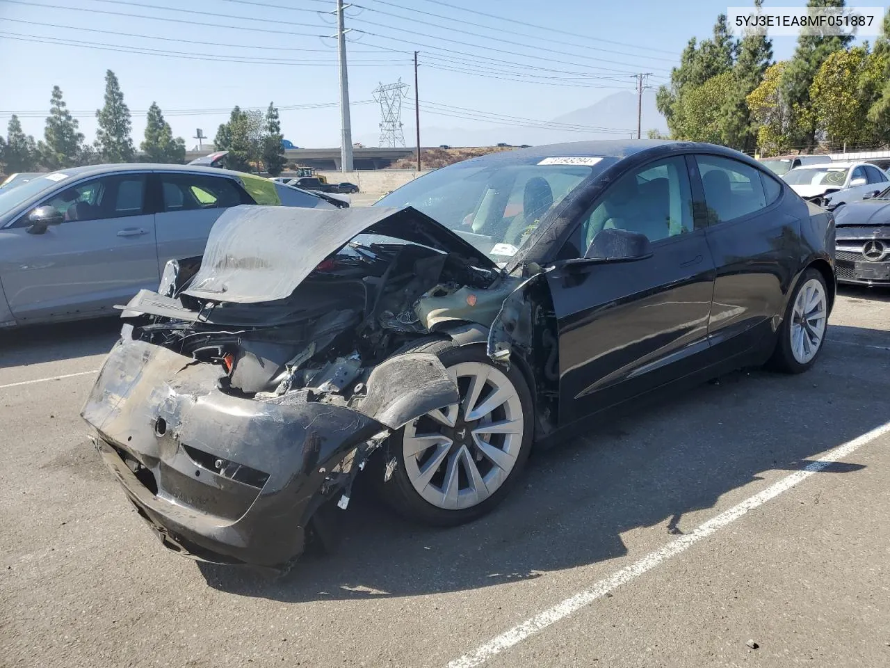 5YJ3E1EA8MF051887 2021 Tesla Model 3