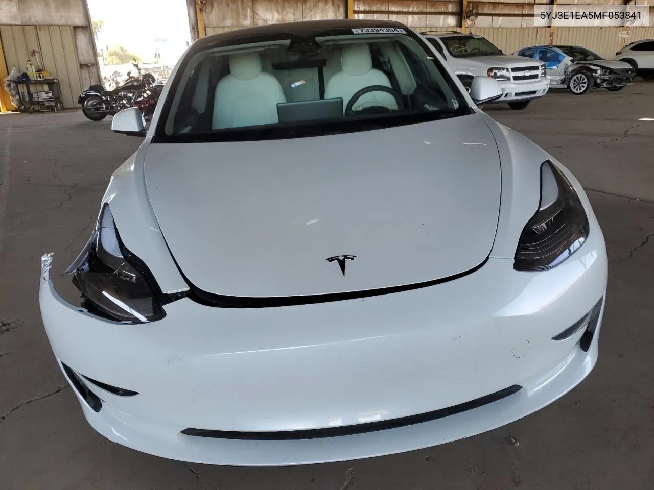 2021 Tesla Model 3 VIN: 5YJ3E1EA5MF053841 Lot: 73394364