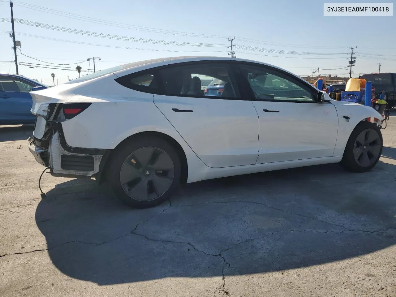 2021 Tesla Model 3 VIN: 5YJ3E1EA0MF100418 Lot: 73537084