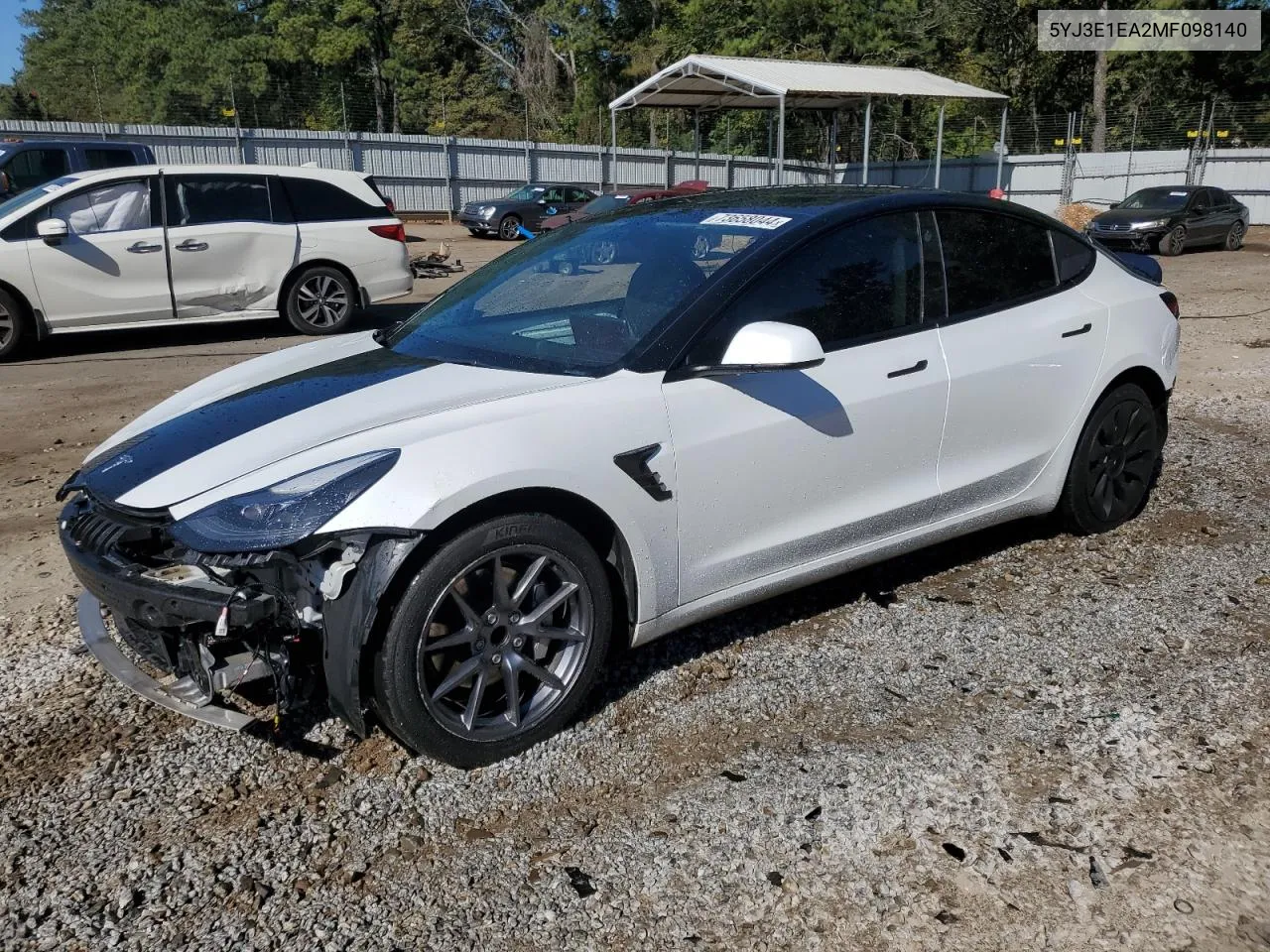 2021 Tesla Model 3 VIN: 5YJ3E1EA2MF098140 Lot: 73658044