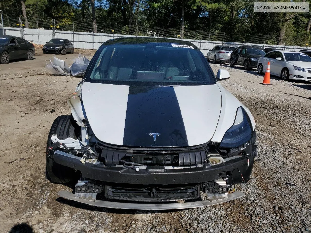 2021 Tesla Model 3 VIN: 5YJ3E1EA2MF098140 Lot: 73658044