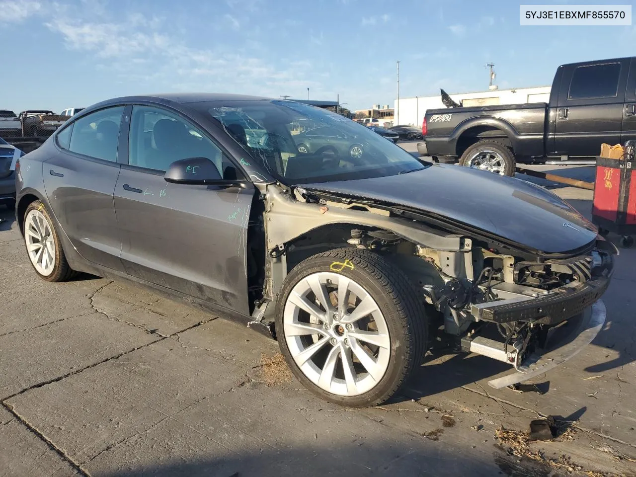 2021 Tesla Model 3 VIN: 5YJ3E1EBXMF855570 Lot: 73796674