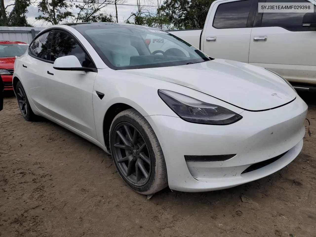 5YJ3E1EA4MF029398 2021 Tesla Model 3