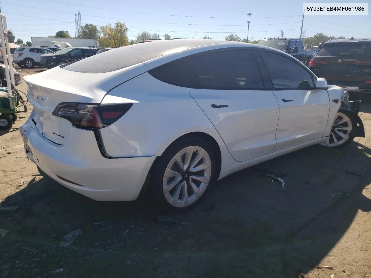 2021 Tesla Model 3 VIN: 5YJ3E1EB4MF061986 Lot: 73920264