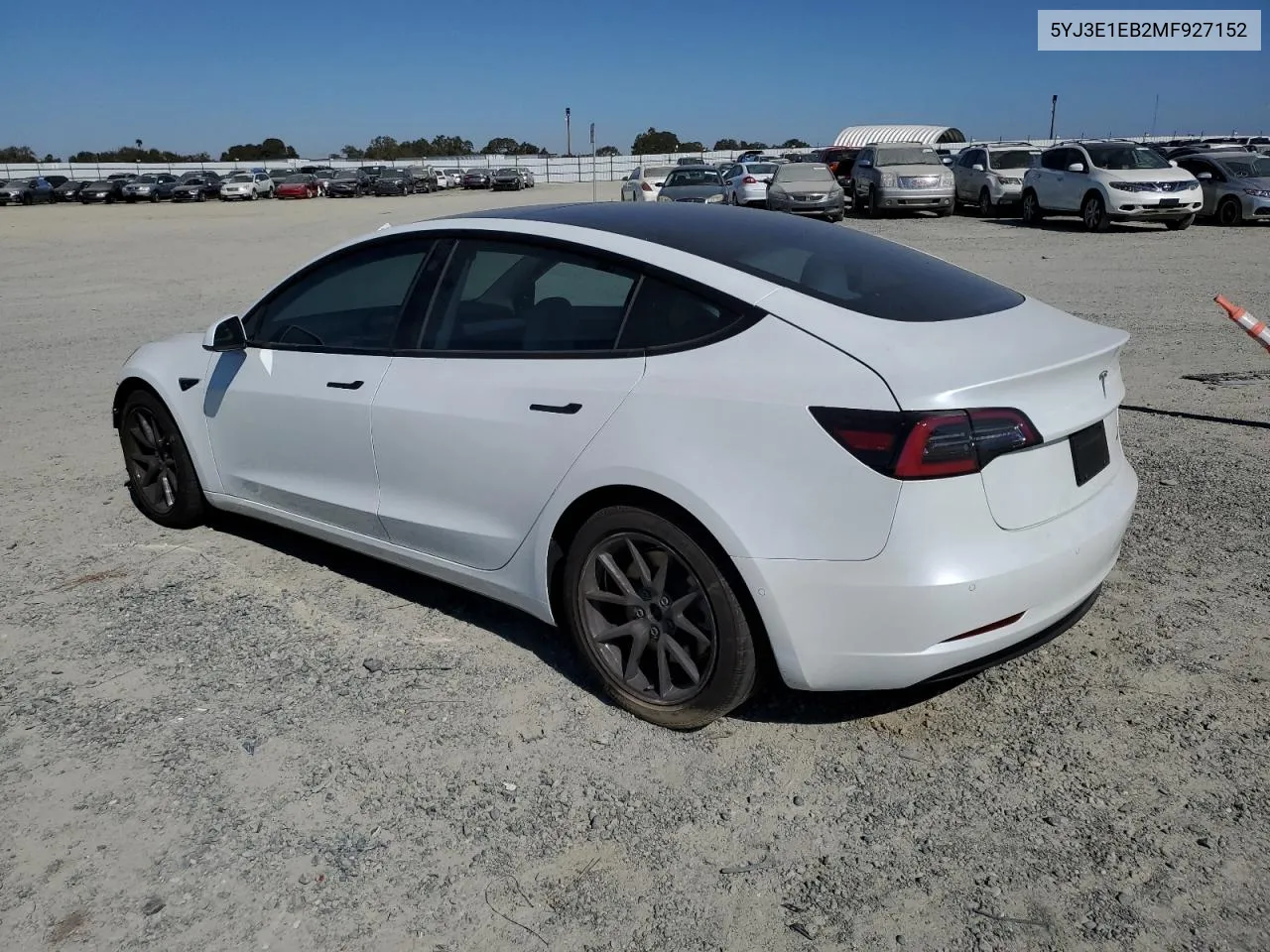 2021 Tesla Model 3 VIN: 5YJ3E1EB2MF927152 Lot: 73988554