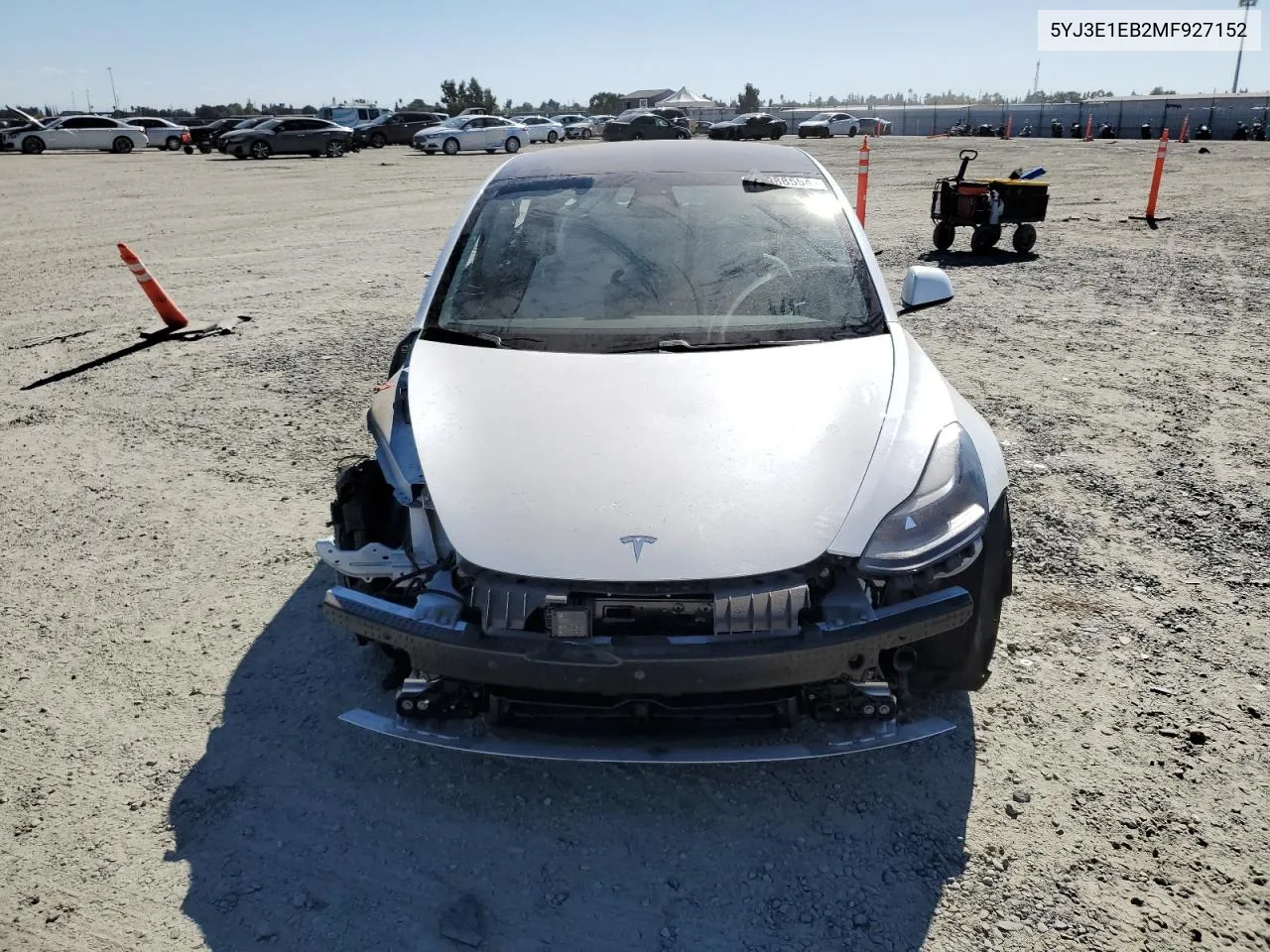 2021 Tesla Model 3 VIN: 5YJ3E1EB2MF927152 Lot: 73988554