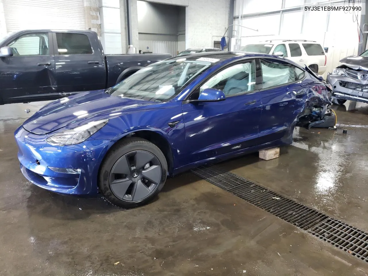 2021 Tesla Model 3 VIN: 5YJ3E1EB9MF927990 Lot: 73989044