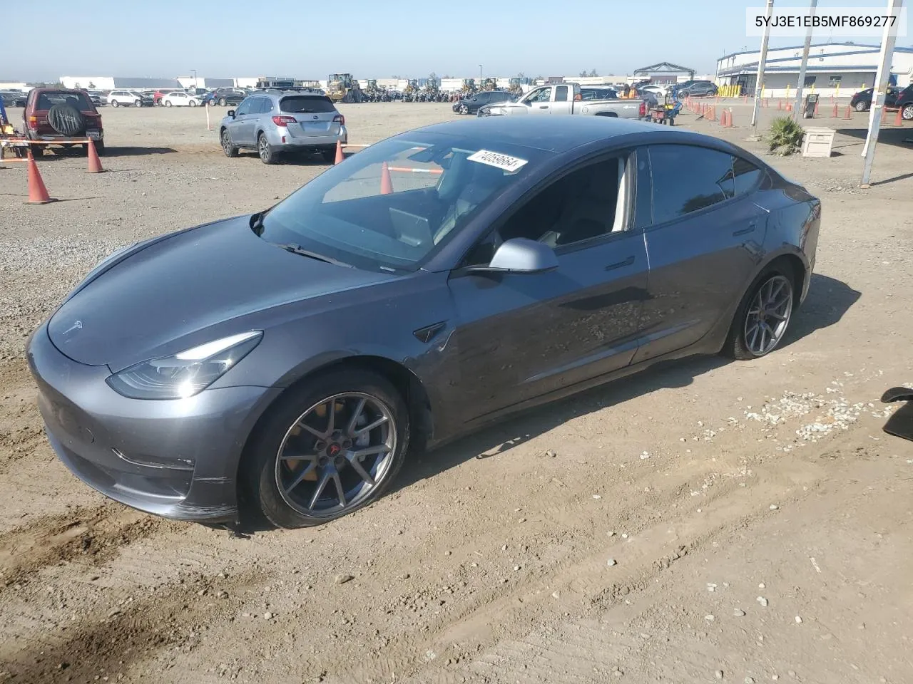 2021 Tesla Model 3 VIN: 5YJ3E1EB5MF869277 Lot: 74059664