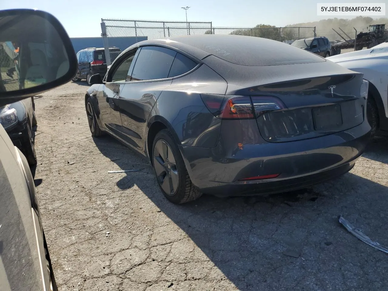 2021 Tesla Model 3 VIN: 5YJ3E1EB6MF074402 Lot: 74107074