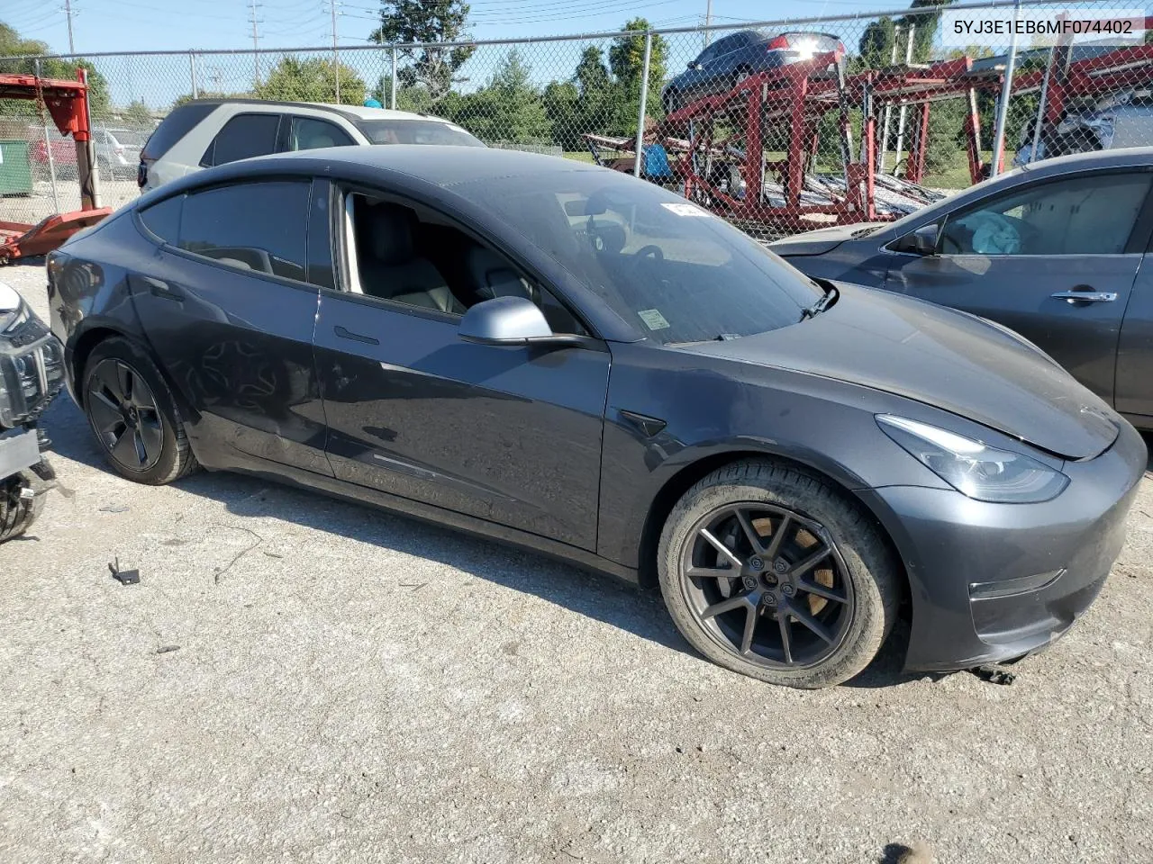 2021 Tesla Model 3 VIN: 5YJ3E1EB6MF074402 Lot: 74107074