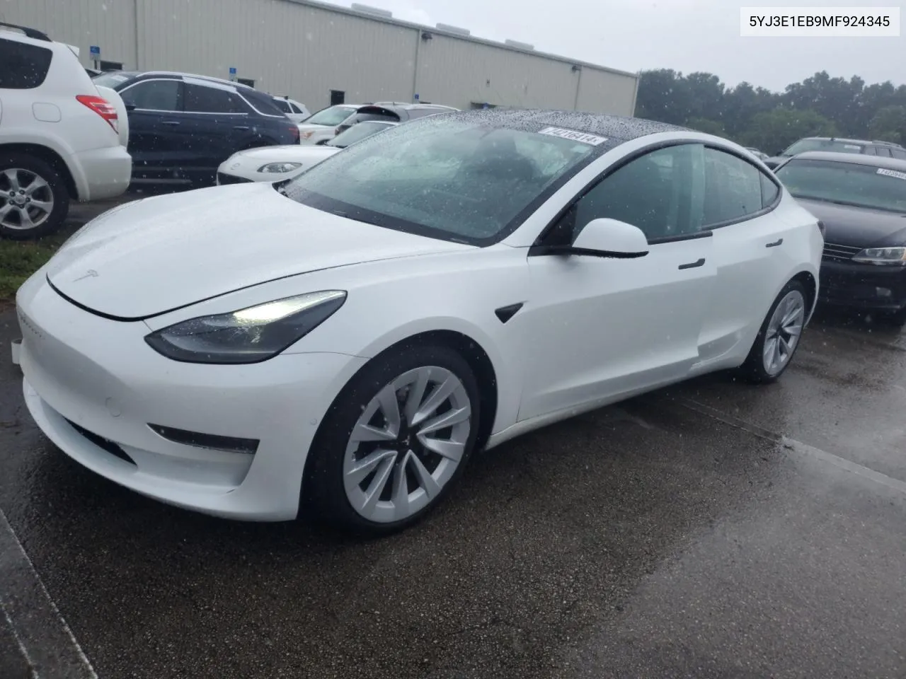 2021 Tesla Model 3 VIN: 5YJ3E1EB9MF924345 Lot: 74216414