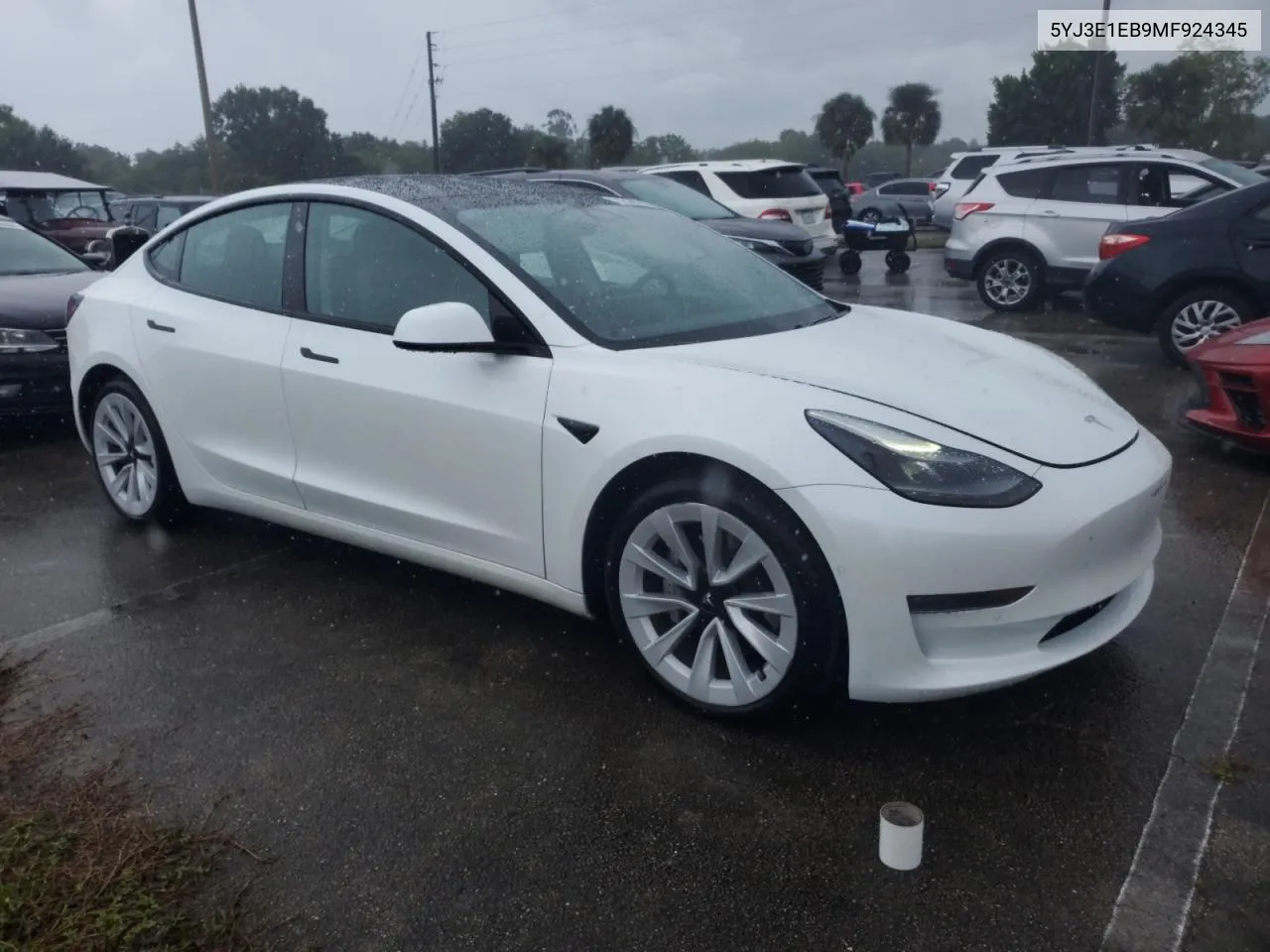 2021 Tesla Model 3 VIN: 5YJ3E1EB9MF924345 Lot: 74216414