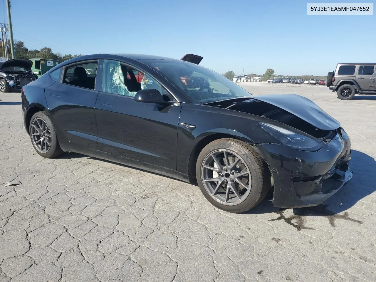 2021 Tesla Model 3 VIN: 5YJ3E1EA5MF047652 Lot: 74230814