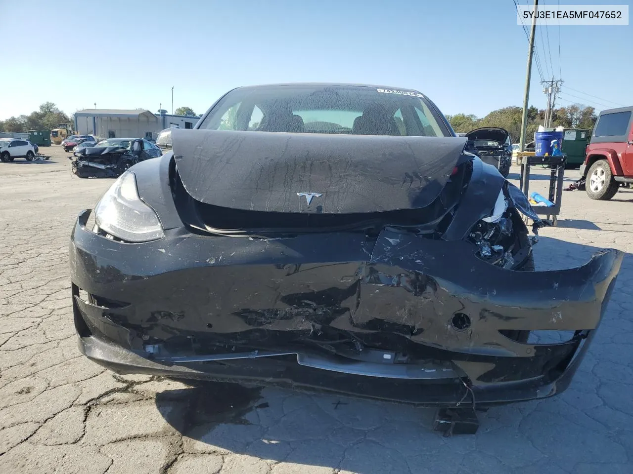 2021 Tesla Model 3 VIN: 5YJ3E1EA5MF047652 Lot: 74230814