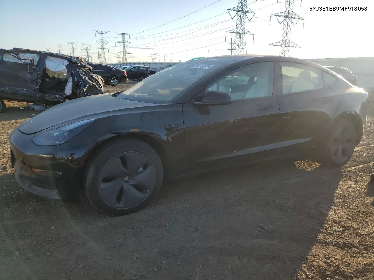 2021 Tesla Model 3 VIN: 5YJ3E1EB9MF918058 Lot: 74275524