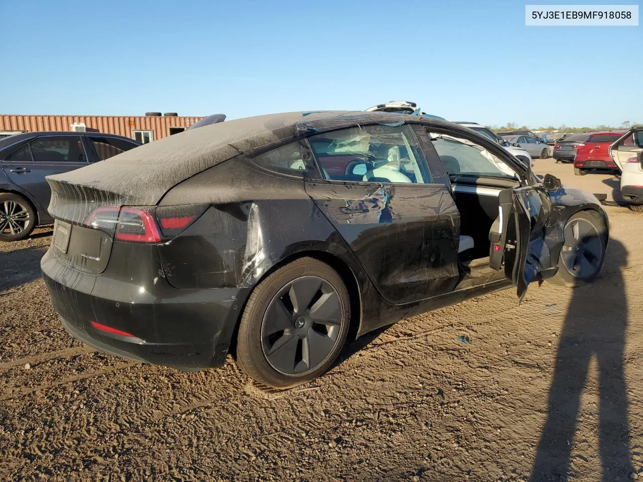 2021 Tesla Model 3 VIN: 5YJ3E1EB9MF918058 Lot: 74275524