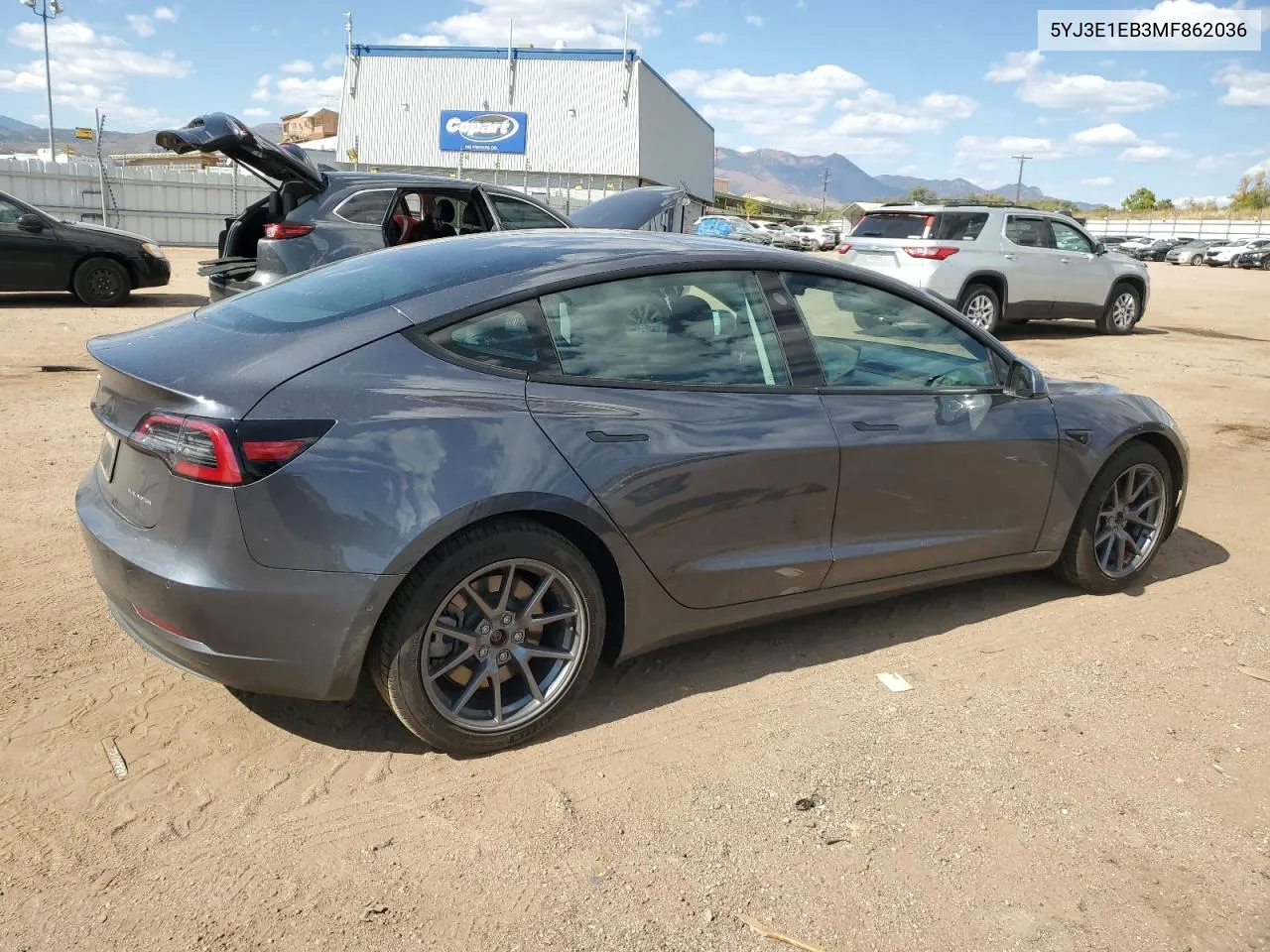 2021 Tesla Model 3 VIN: 5YJ3E1EB3MF862036 Lot: 74350604