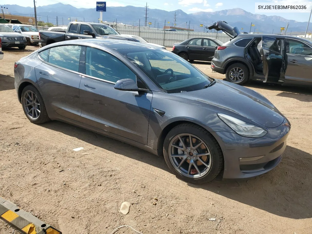 2021 Tesla Model 3 VIN: 5YJ3E1EB3MF862036 Lot: 74350604