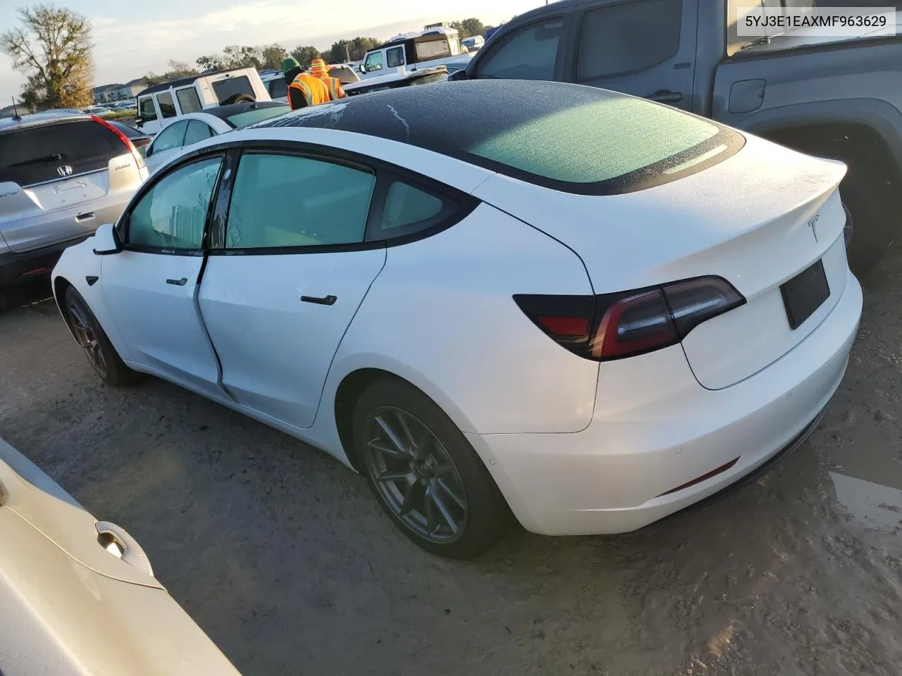 2021 Tesla Model 3 VIN: 5YJ3E1EAXMF963629 Lot: 74608214