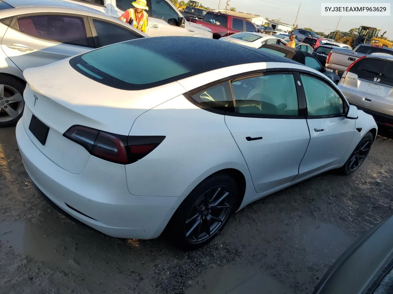 2021 Tesla Model 3 VIN: 5YJ3E1EAXMF963629 Lot: 74608214