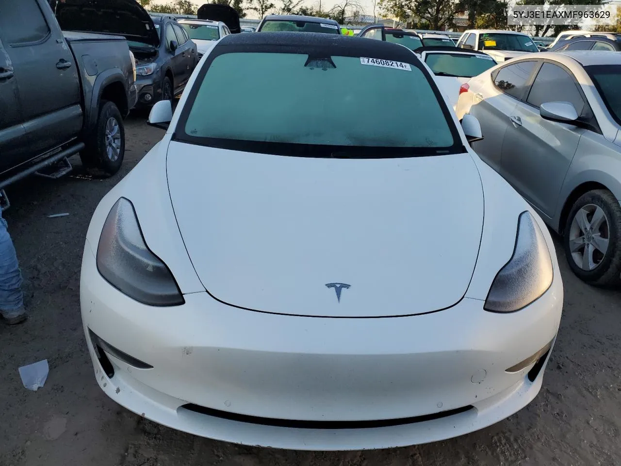 2021 Tesla Model 3 VIN: 5YJ3E1EAXMF963629 Lot: 74608214