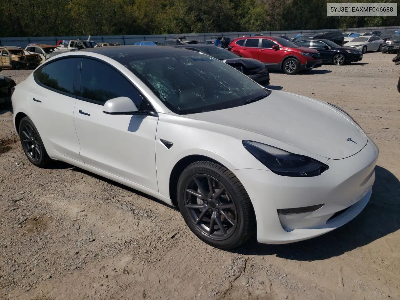 2021 Tesla Model 3 VIN: 5YJ3E1EAXMF046688 Lot: 74638614