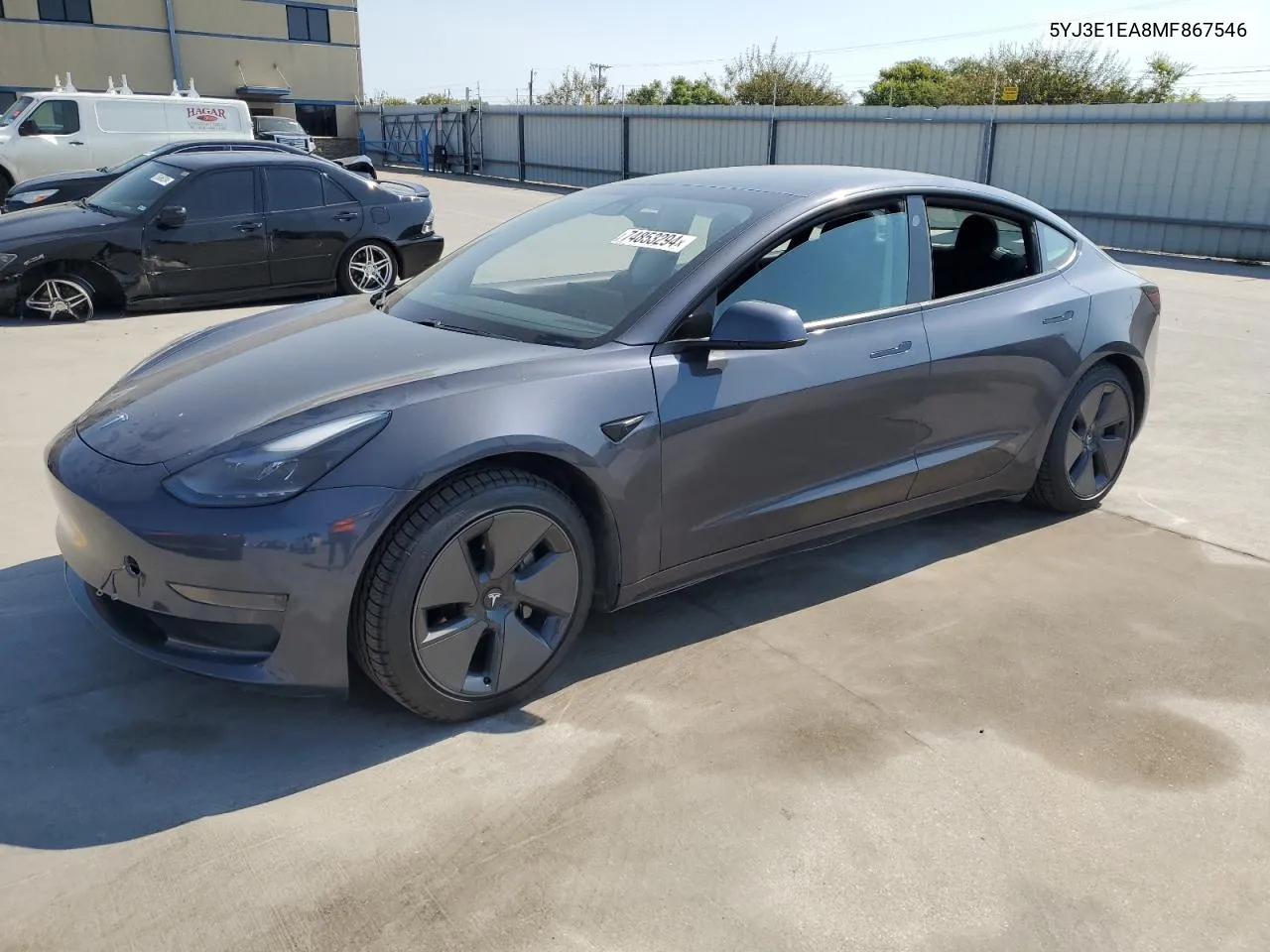 2021 Tesla Model 3 VIN: 5YJ3E1EA8MF867546 Lot: 74853294