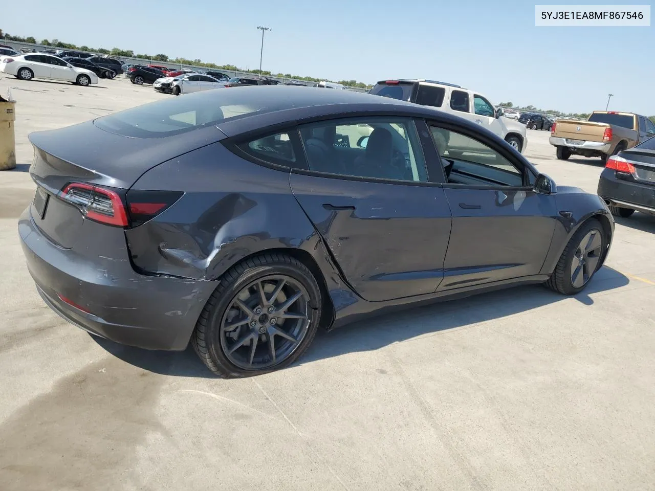 2021 Tesla Model 3 VIN: 5YJ3E1EA8MF867546 Lot: 74853294