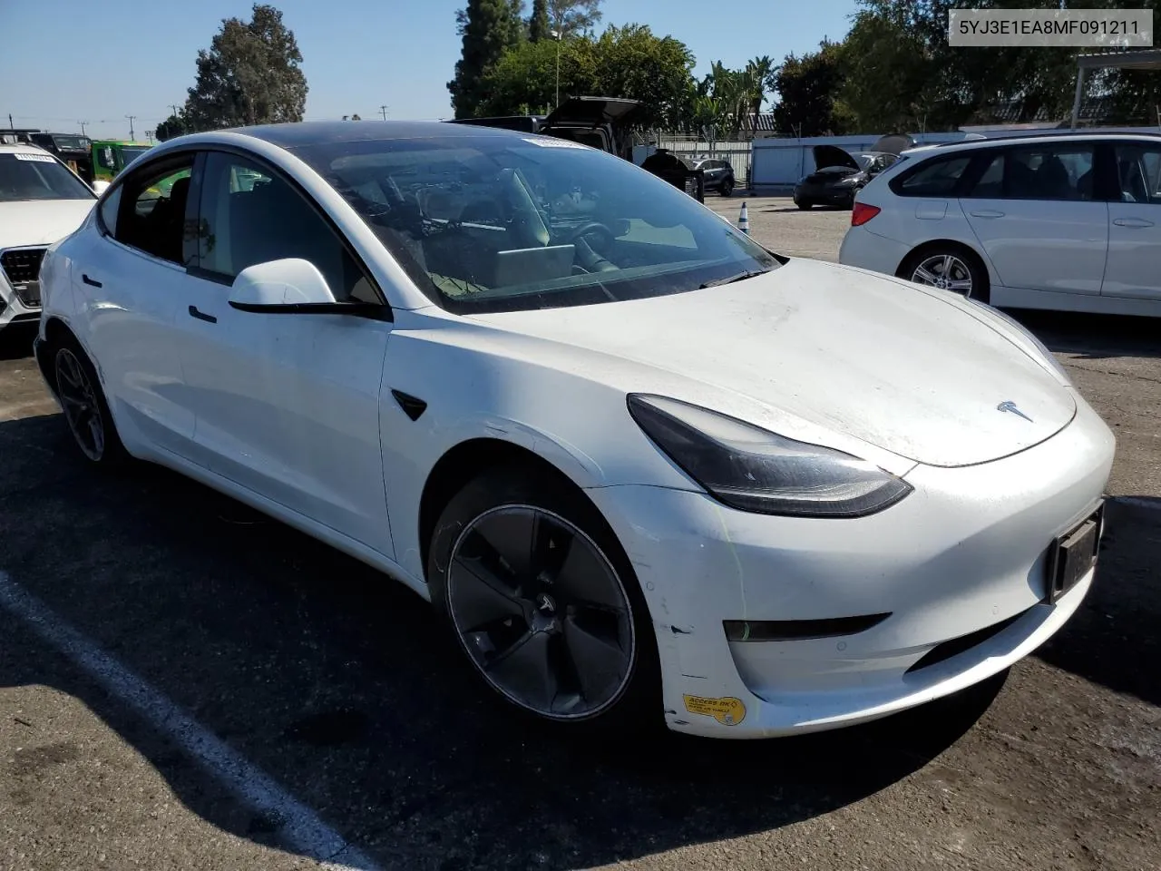 2021 Tesla Model 3 VIN: 5YJ3E1EA8MF091211 Lot: 74931734