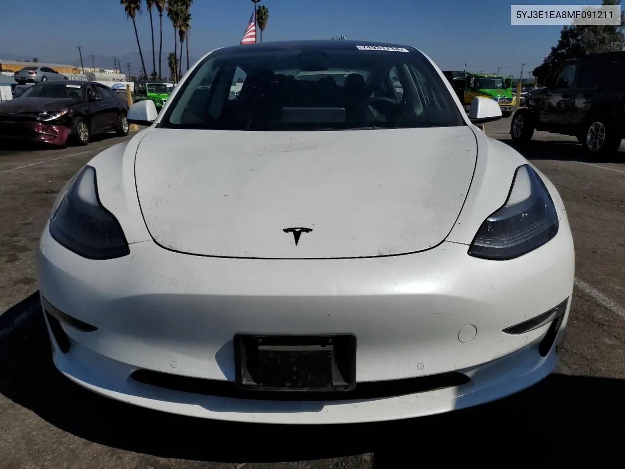 2021 Tesla Model 3 VIN: 5YJ3E1EA8MF091211 Lot: 74931734