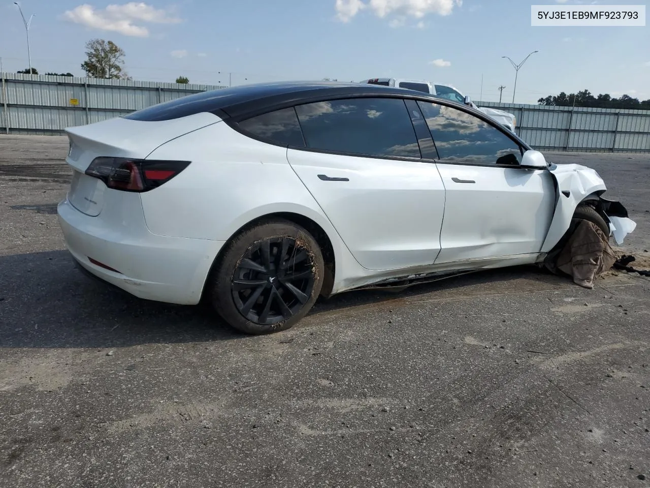 2021 Tesla Model 3 VIN: 5YJ3E1EB9MF923793 Lot: 74940164