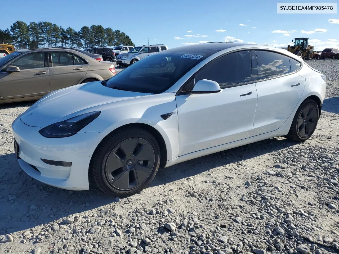 2021 Tesla Model 3 VIN: 5YJ3E1EA4MF985478 Lot: 74969074