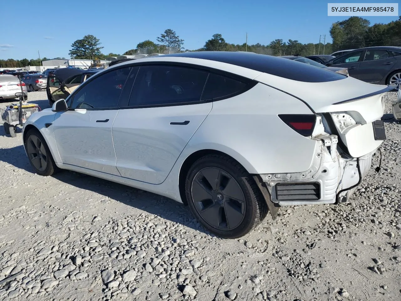 2021 Tesla Model 3 VIN: 5YJ3E1EA4MF985478 Lot: 74969074