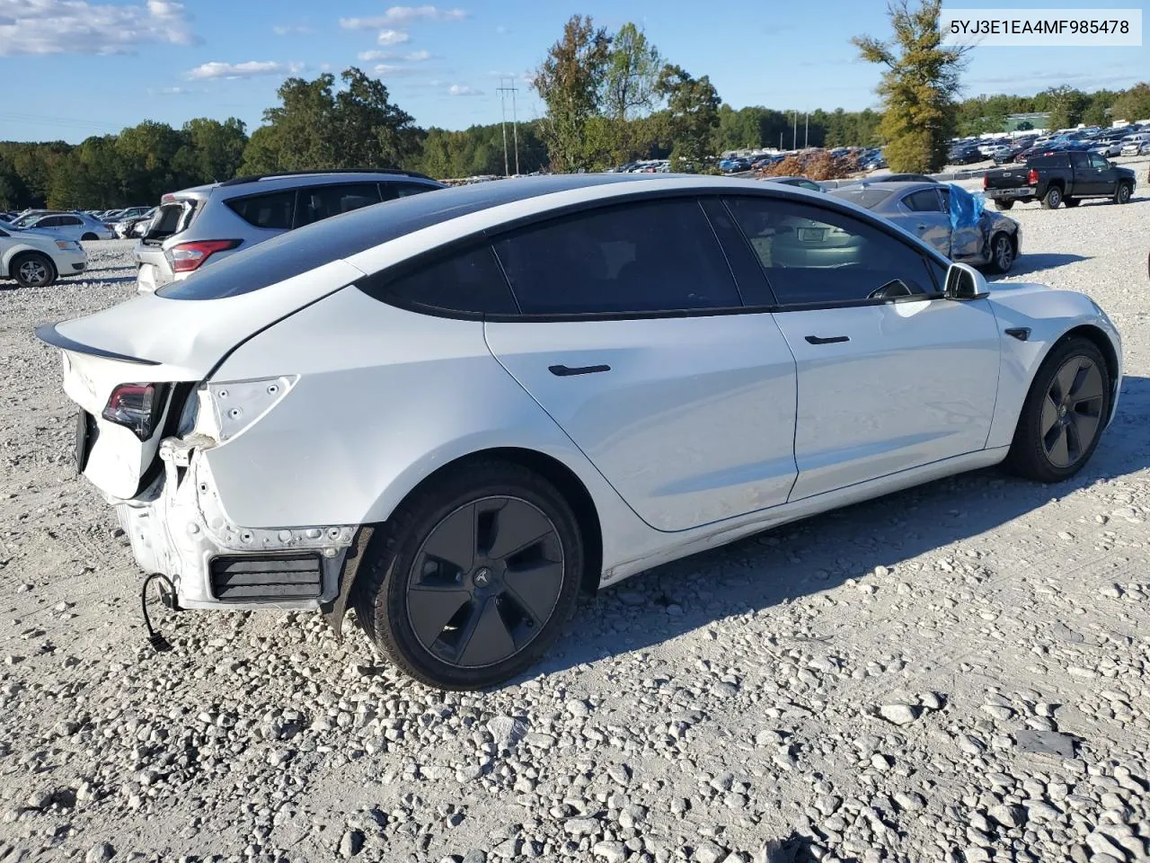 2021 Tesla Model 3 VIN: 5YJ3E1EA4MF985478 Lot: 74969074