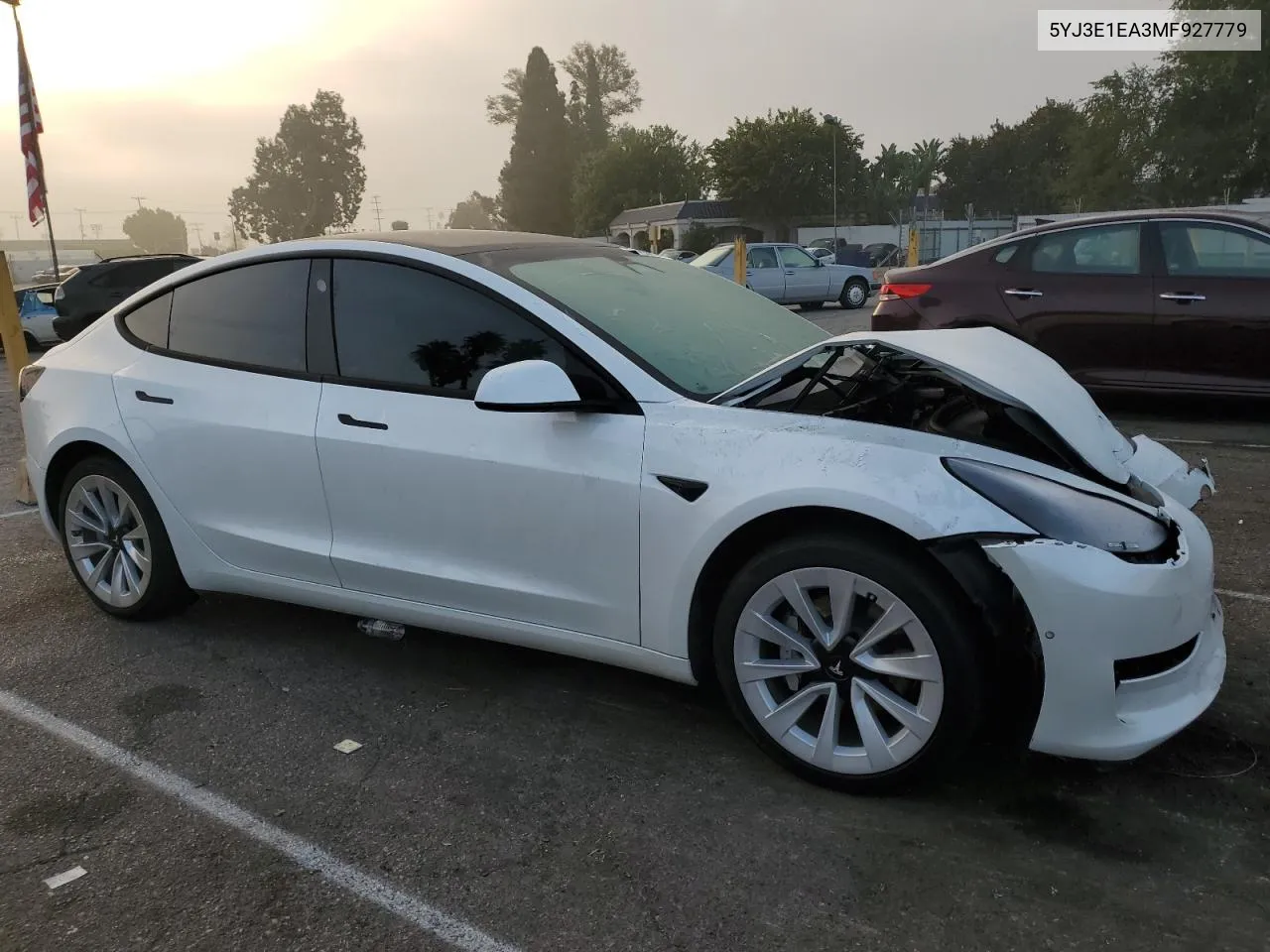 2021 Tesla Model 3 VIN: 5YJ3E1EA3MF927779 Lot: 75002874