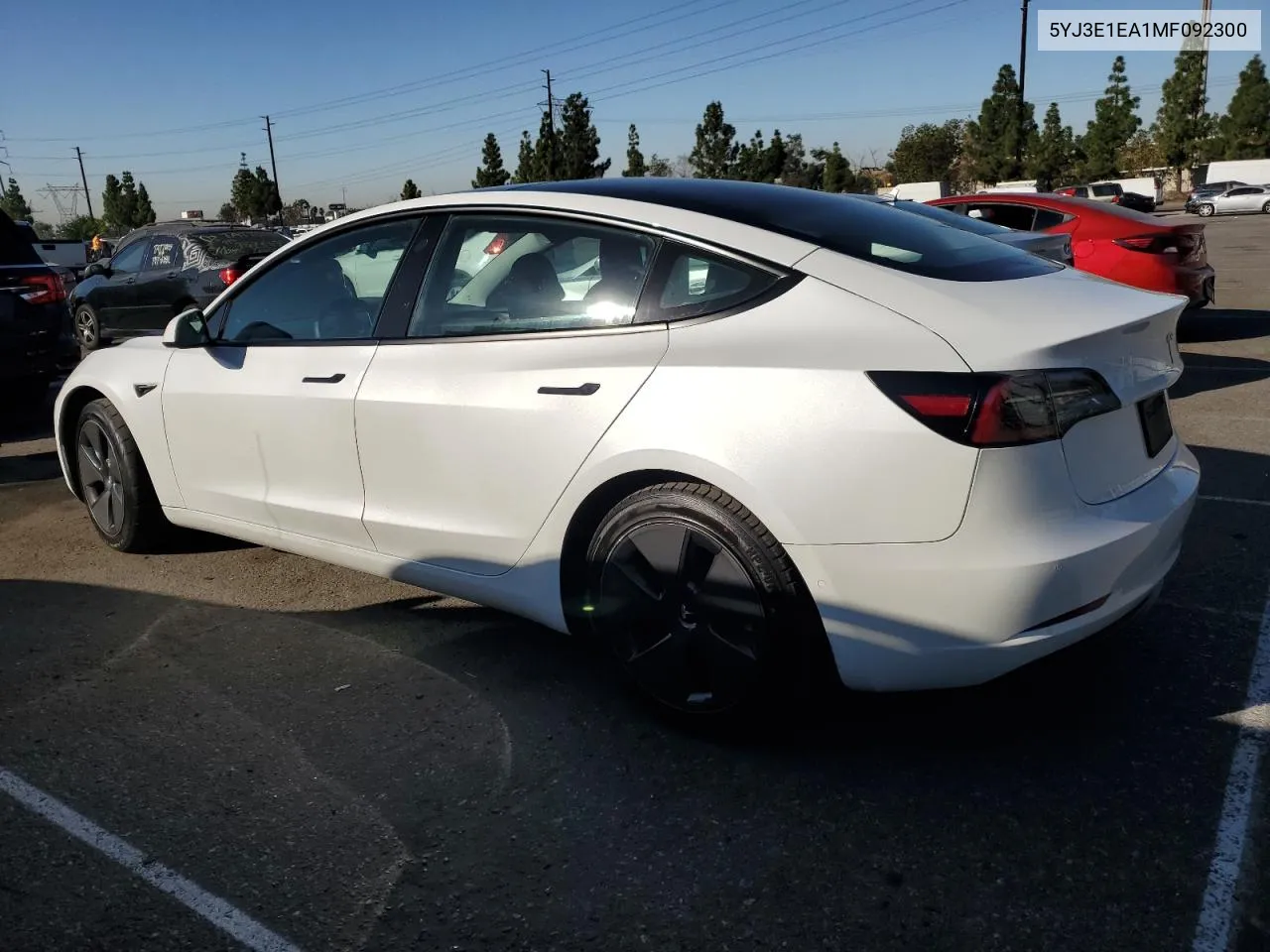 5YJ3E1EA1MF092300 2021 Tesla Model 3