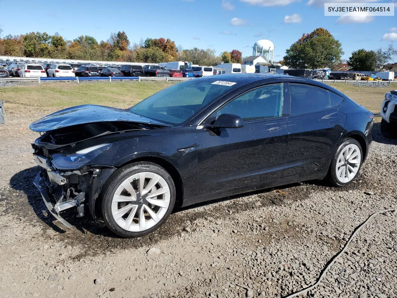 2021 Tesla Model 3 VIN: 5YJ3E1EA1MF064514 Lot: 75312064