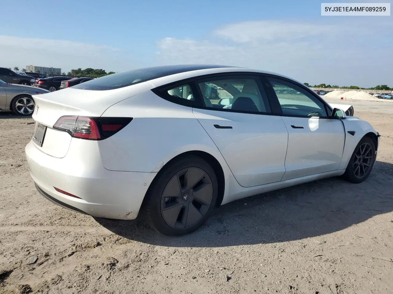 2021 Tesla Model 3 VIN: 5YJ3E1EA4MF089259 Lot: 75398924