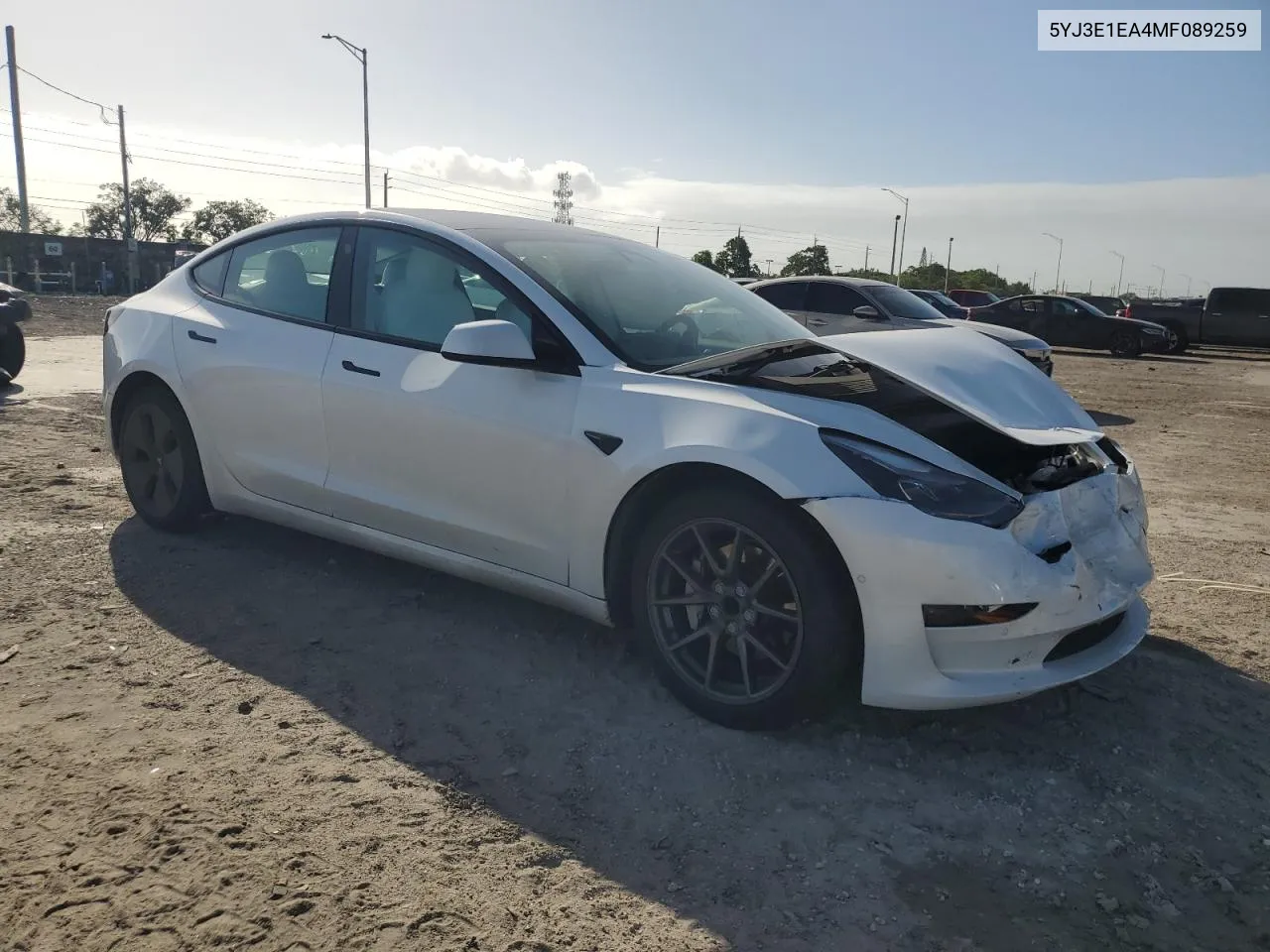 2021 Tesla Model 3 VIN: 5YJ3E1EA4MF089259 Lot: 75398924