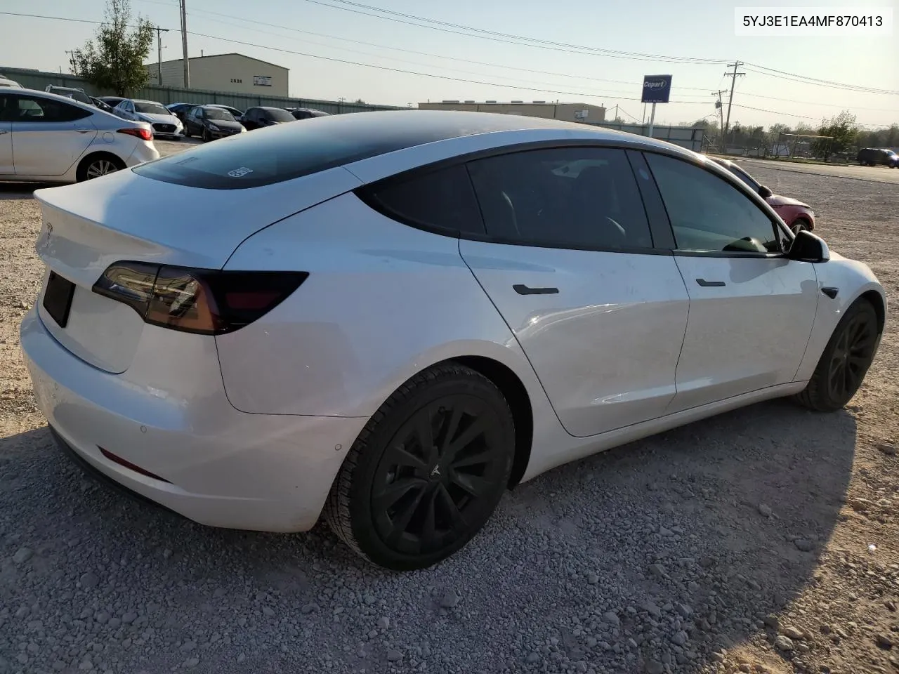 2021 Tesla Model 3 VIN: 5YJ3E1EA4MF870413 Lot: 75551564