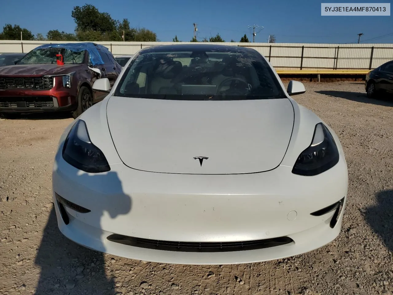 2021 Tesla Model 3 VIN: 5YJ3E1EA4MF870413 Lot: 75551564