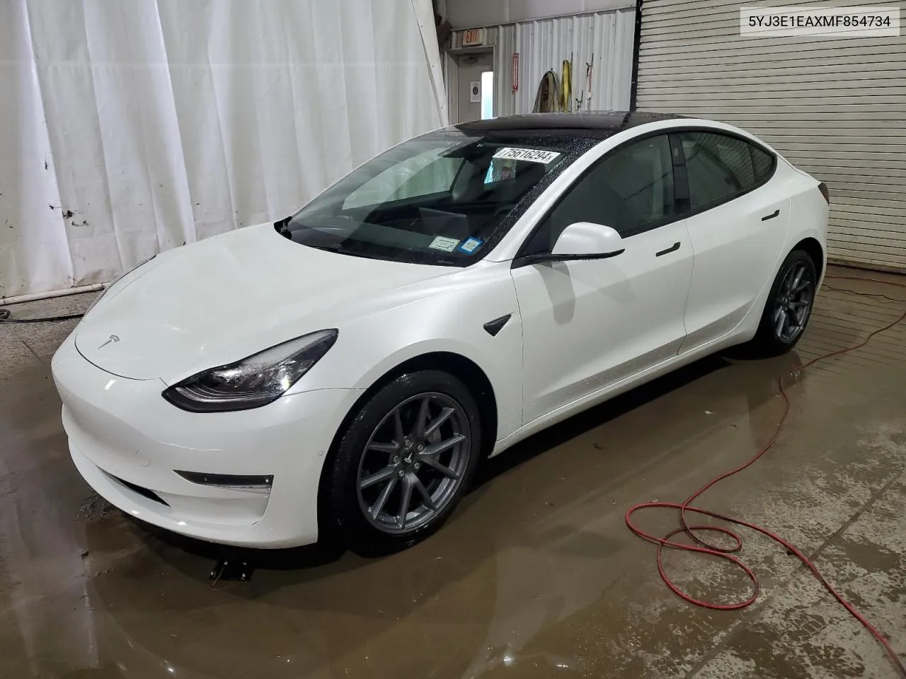 2021 Tesla Model 3 VIN: 5YJ3E1EAXMF854734 Lot: 75616294