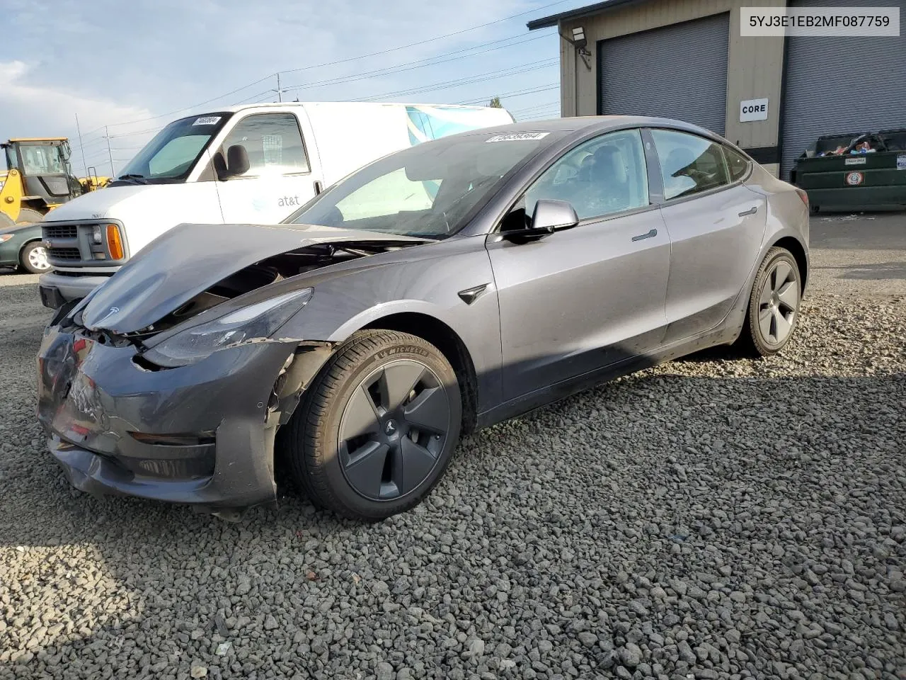 2021 Tesla Model 3 VIN: 5YJ3E1EB2MF087759 Lot: 75639364