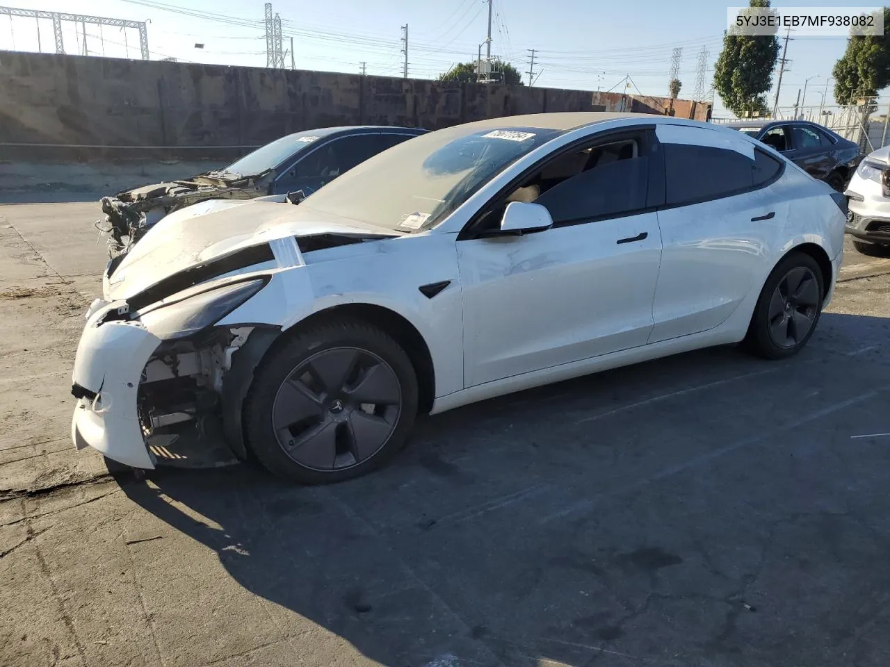 2021 Tesla Model 3 VIN: 5YJ3E1EB7MF938082 Lot: 75677754