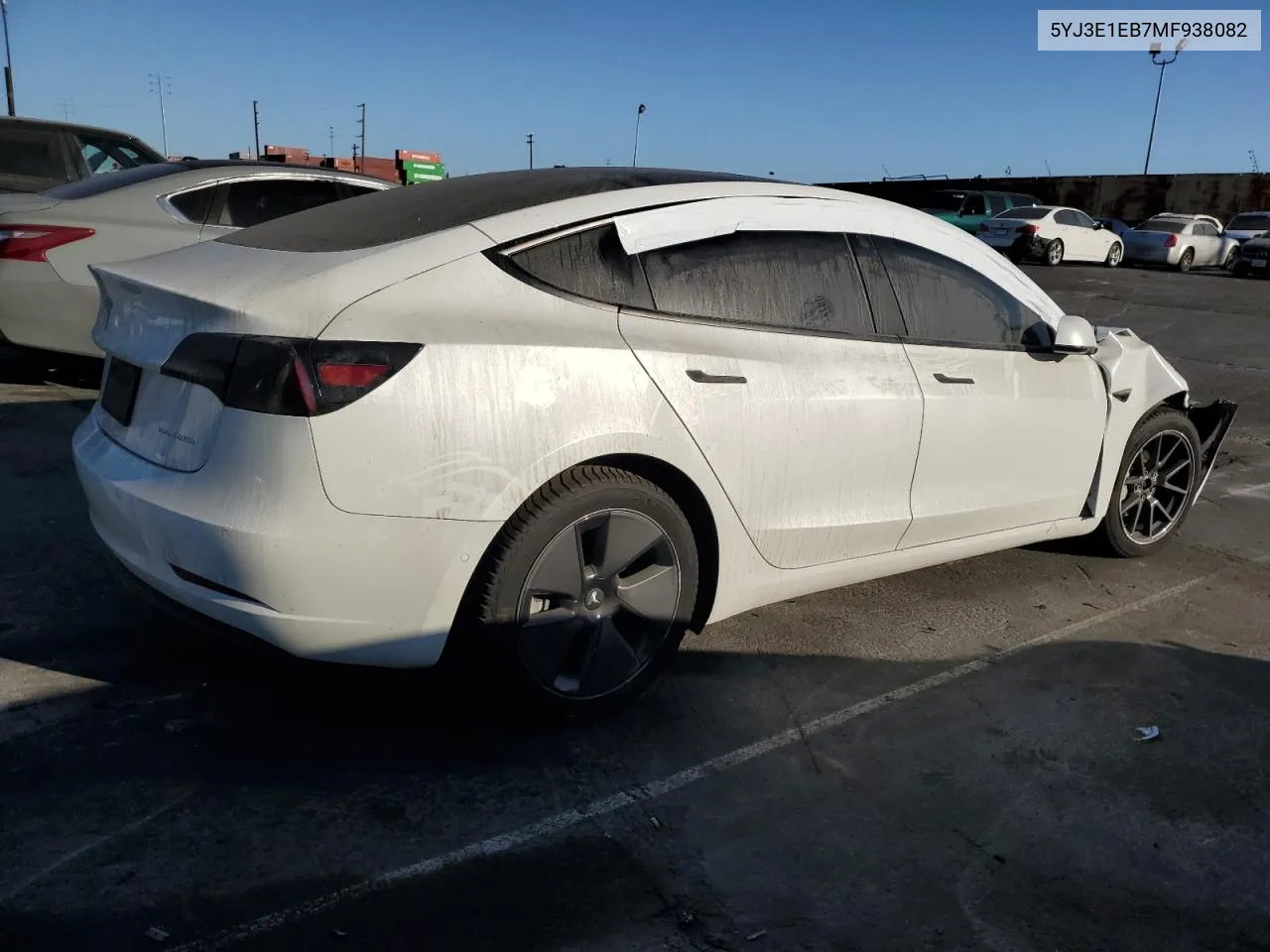 2021 Tesla Model 3 VIN: 5YJ3E1EB7MF938082 Lot: 75677754