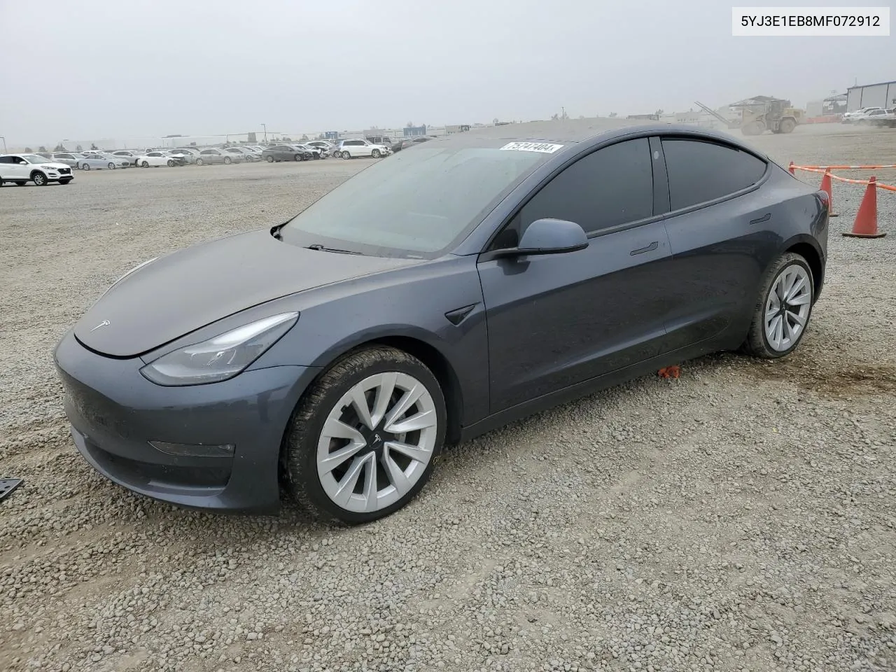 2021 Tesla Model 3 VIN: 5YJ3E1EB8MF072912 Lot: 75747404