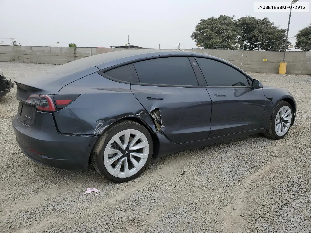 2021 Tesla Model 3 VIN: 5YJ3E1EB8MF072912 Lot: 75747404