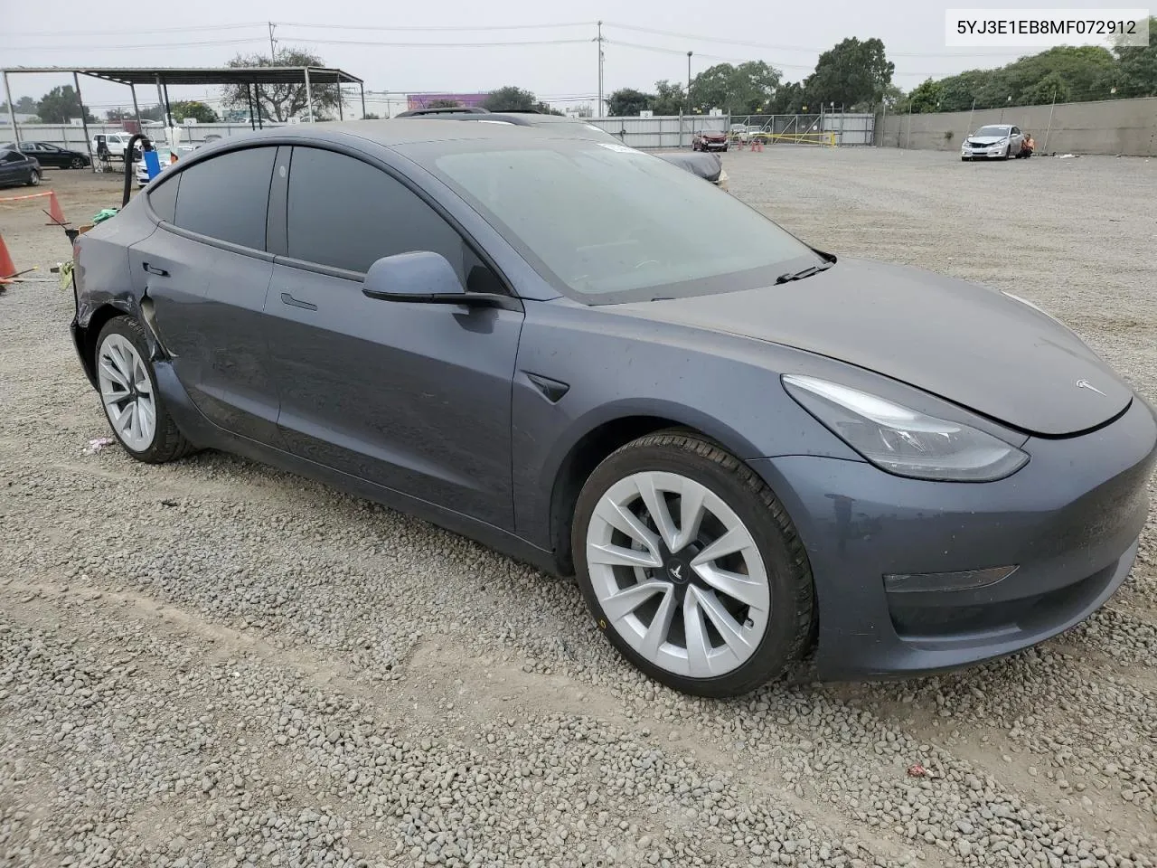 2021 Tesla Model 3 VIN: 5YJ3E1EB8MF072912 Lot: 75747404