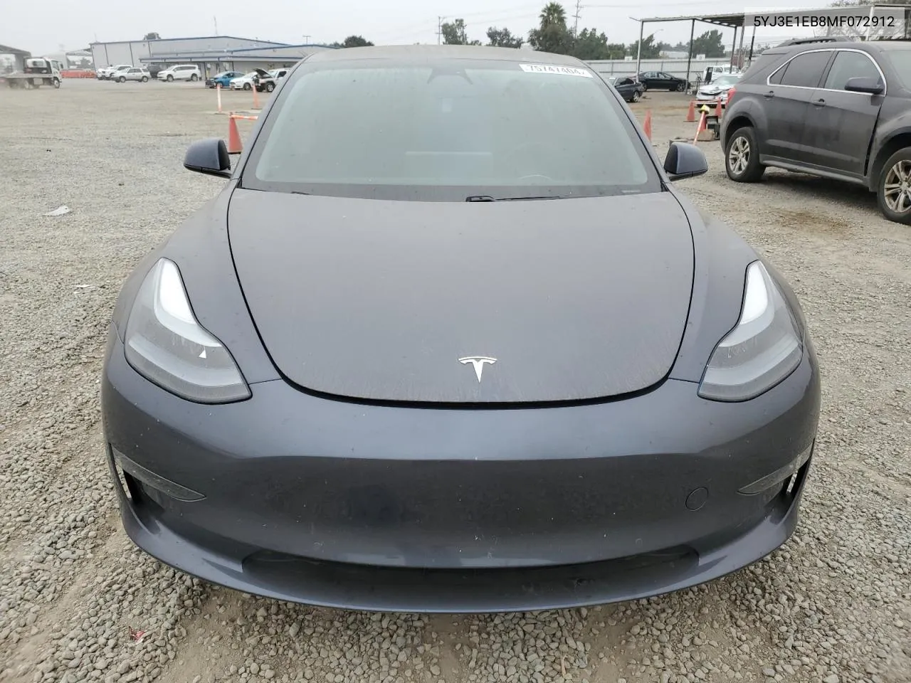 2021 Tesla Model 3 VIN: 5YJ3E1EB8MF072912 Lot: 75747404