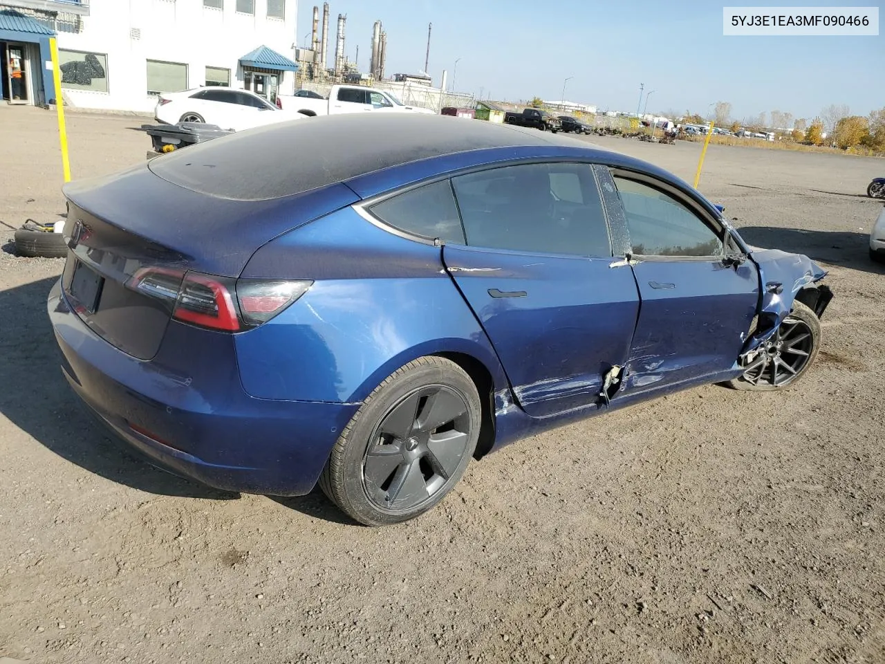 2021 Tesla Model 3 VIN: 5YJ3E1EA3MF090466 Lot: 76010604